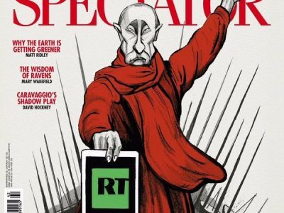 "Родина-мать зовёт". Обложка журнала Spectator за октябрь 2016 года