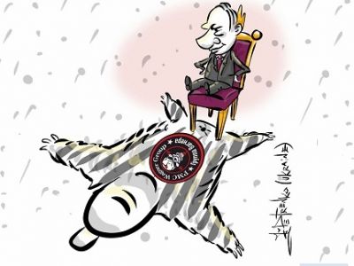 Путин и финал Пригожина. Карикатура А.Петренко: t.me/PetrenkoAndryi